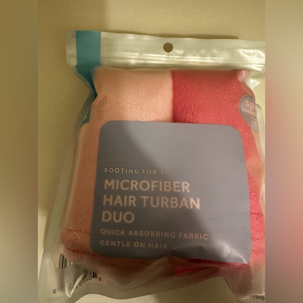 Bliss Microfiber Hair Turban Duo Pink
